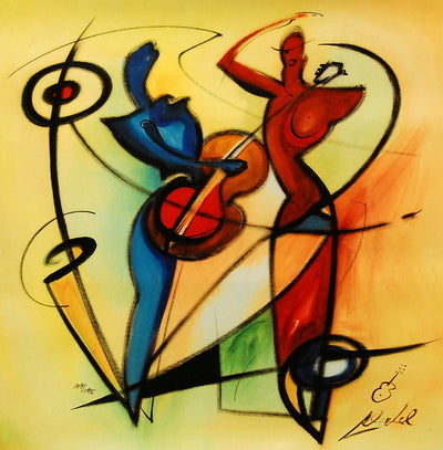 "Rhythm & Blues" by Alfred Gockel (Fine Art Painting on Canvas Music)