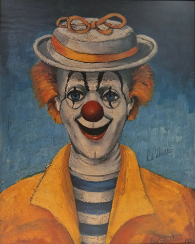 Girl Clown by Red Skelton 1950 - Framed decorative print