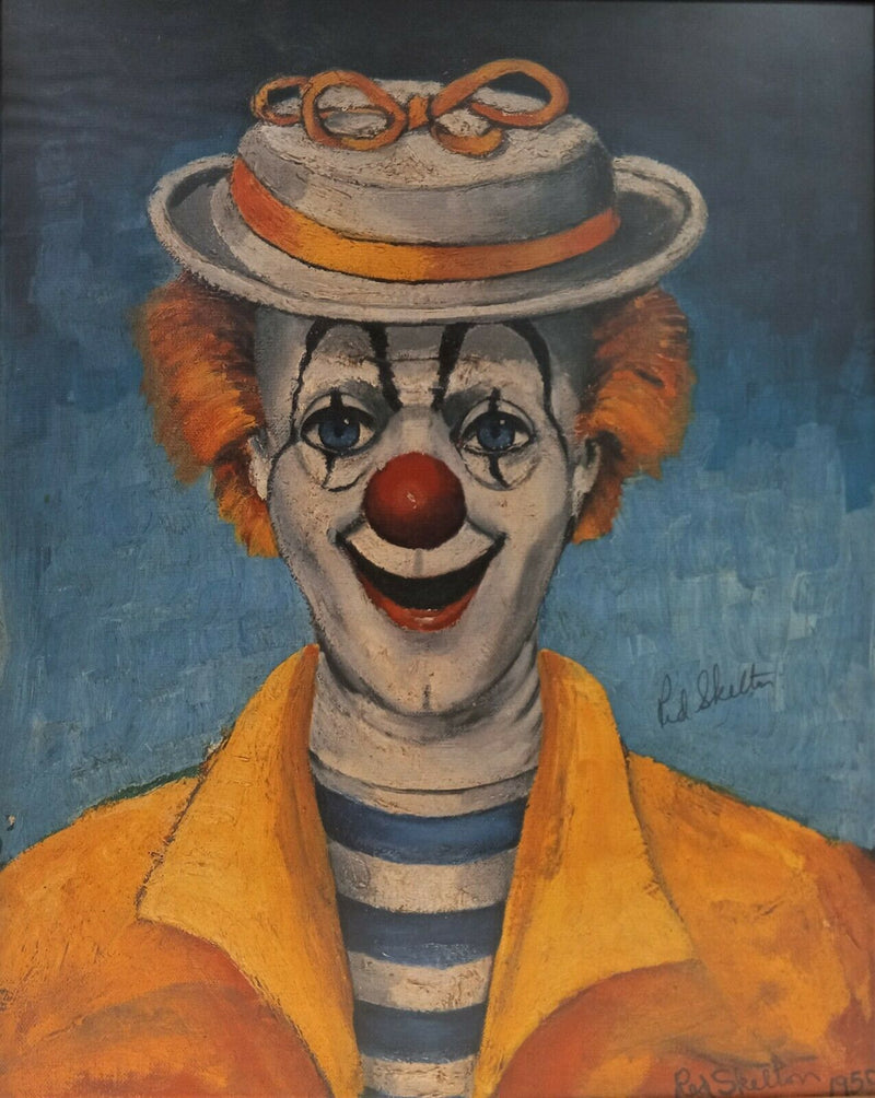 Girl Clown by Red Skelton 1950 - Framed decorative print