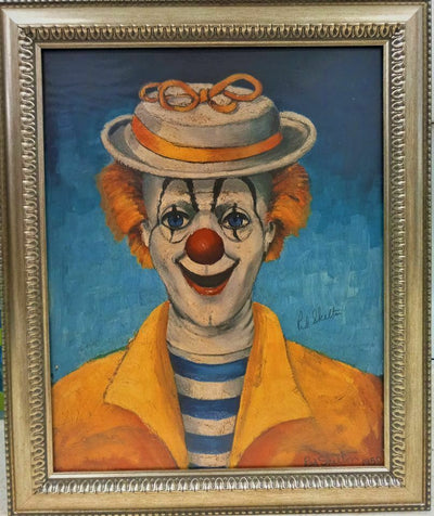 Girl Clown by Red Skelton 1950 - Framed decorative print