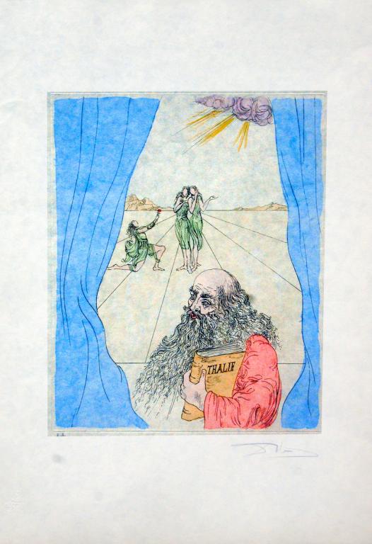 Thalia (Goddess of Comedy) Salvador Dali Hand Signed