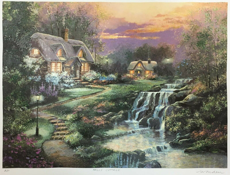 Falls Cottage By Andrew Warden Original Framed Print Hand Signed Edition of 25