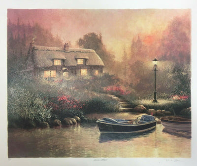 Haven Cottage By Andrew Warden Original Framed Print Hand Signed Edition Of 25