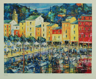 Portofino By Duaiv - Original Framed Print Hand Signed Edition Of 100