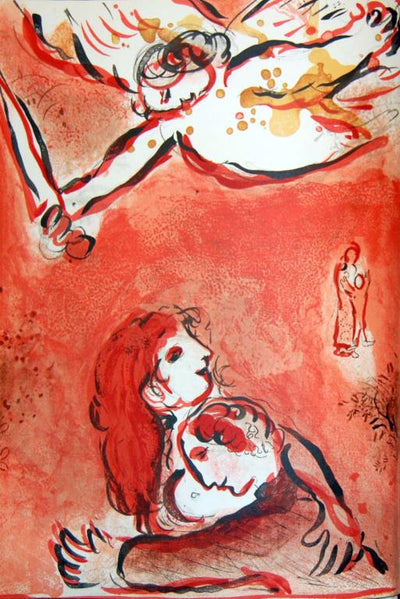Heaven by Marc Chagall Original Color Lithograph