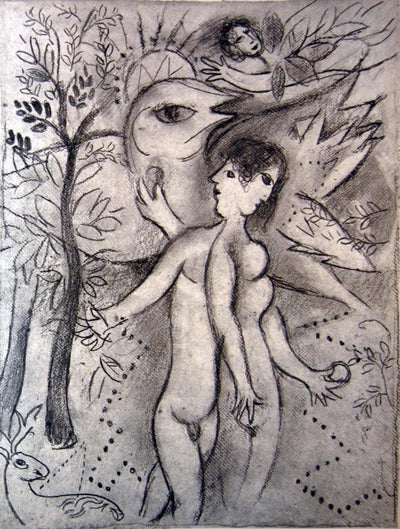 Eden by Marc Chagall Original Lithograph on paper