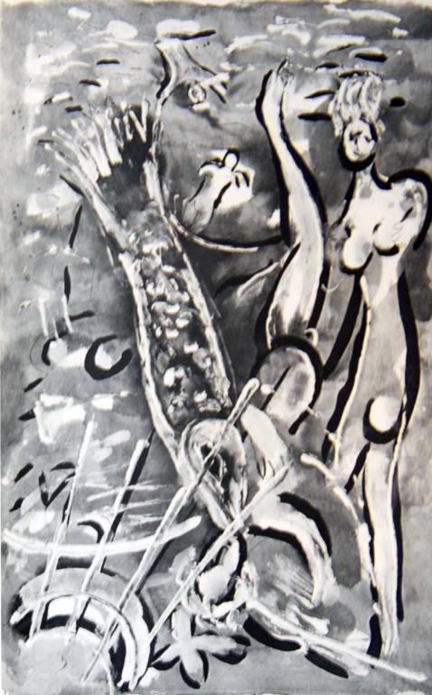 The Flood / Nimrod by Marc Chagall Original Lithograph 1960