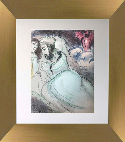 Cain and Abel by Marc Chagall Original Color Lithograph