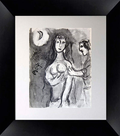 Zilpa, Servant of Lea / Rachel Parts With Jacob by Marc Chagall Original Lithograph 1960
