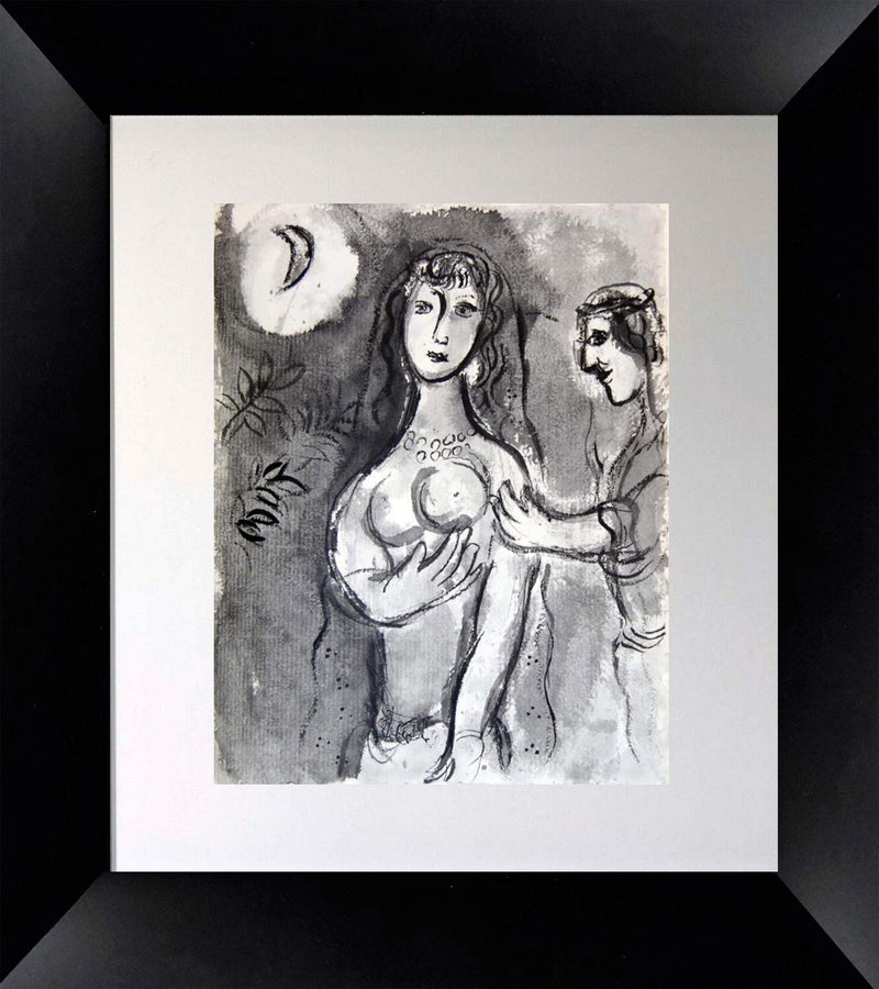 Zilpa, Servant of Lea / Rachel Parts With Jacob by Marc Chagall Original Lithograph 1960