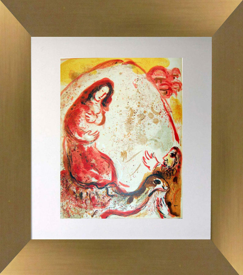 Rachel Has Stolen The Idols Of Her Father by Marc Chagall Original Color Lithograph