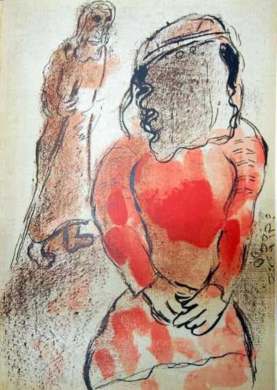 Tamar Belle-Fille From Judah by Marc Chagall Original Color Lithograph