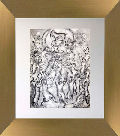 The Golden Calf / The Women's Offering For The Construct by Marc Chagall Original Lithograph 1960