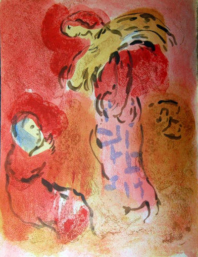 Ruth Glaneuse by Marc Chagall Original Color Lithograph 1960