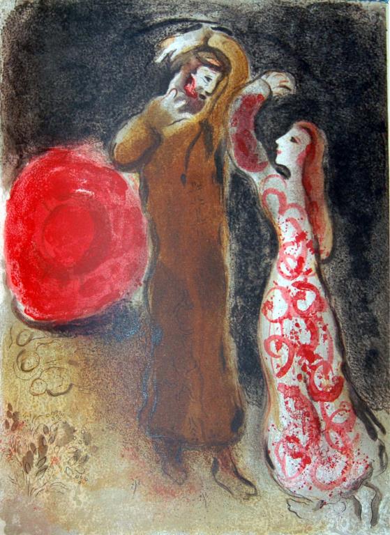 The Meeting of Ruth And De Booz by Marc Chagall