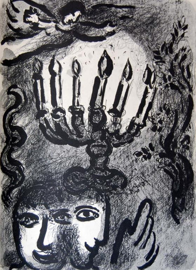 The Candlestick Of Zachariah / The Announcement Of Elie by Marc Chagall
