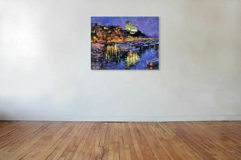 Lerici Liguria By Elena Bond - Fine Art On Canvas Painting 