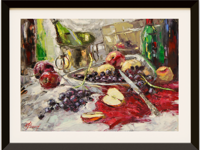 Fruit and Wine - Elena Bond - 2016 - Framed Decorative Art Work