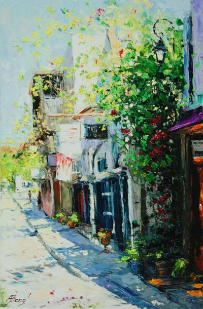Quiet Street By Elena Bond - Framed Fine Art