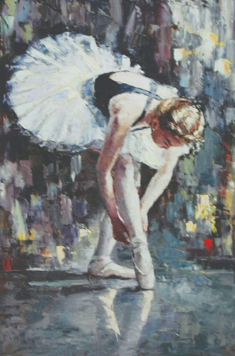 White Slippers By Elena Bond - Decorative Framed Fine Art 