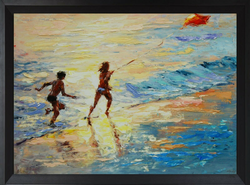 Kite Runners By Elena Bond - Decorative Framed Fine Art