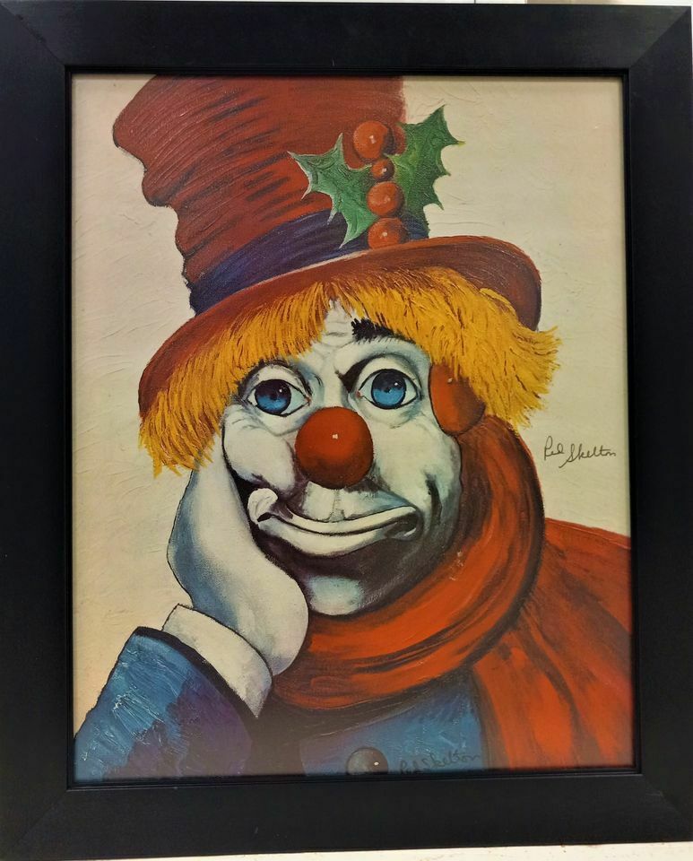 Christmas Clown by Red Skelton - Framed Decorative Print