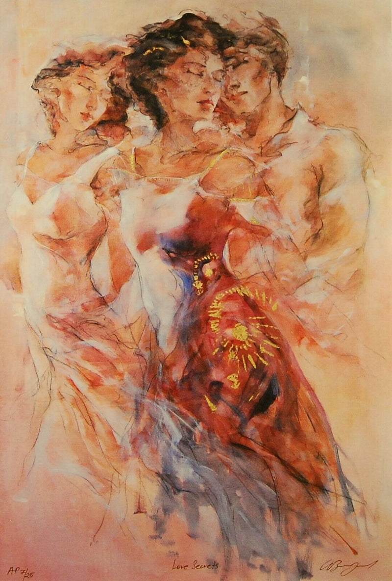 Love Secrets By Gary Benfield  - Framed Fine Art Hand Signed Giclée On Canvas