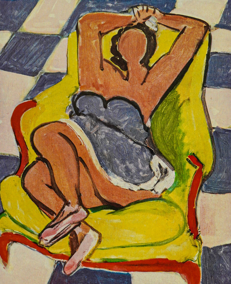Le Repos de la Danseuse, Carrelage Rose et Bleu by Henri Matisse 1943