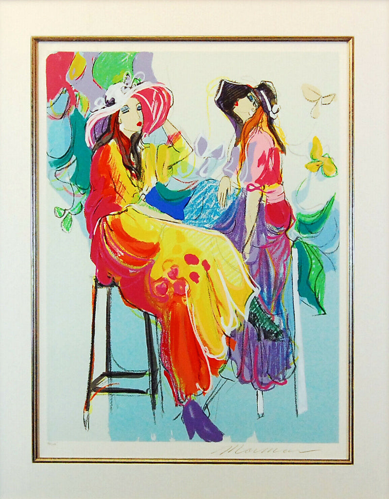  Les Coquettes II By Isaac Maimon - 1995 Hand Signed Serigraph With Frame And COA