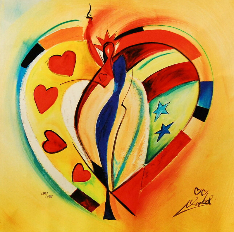 "American Hearts l" by Alfred Gockel (Fine Art on Canvas)