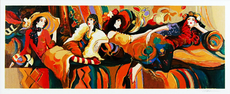 Leisure Lounge By Isaac Maimon - 2005 Hand Signed Serigraph With Frame And COA