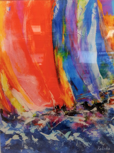 Regate By Kalinka Duaiv - 2018 Framed Optigraph Hand signed In Pigment