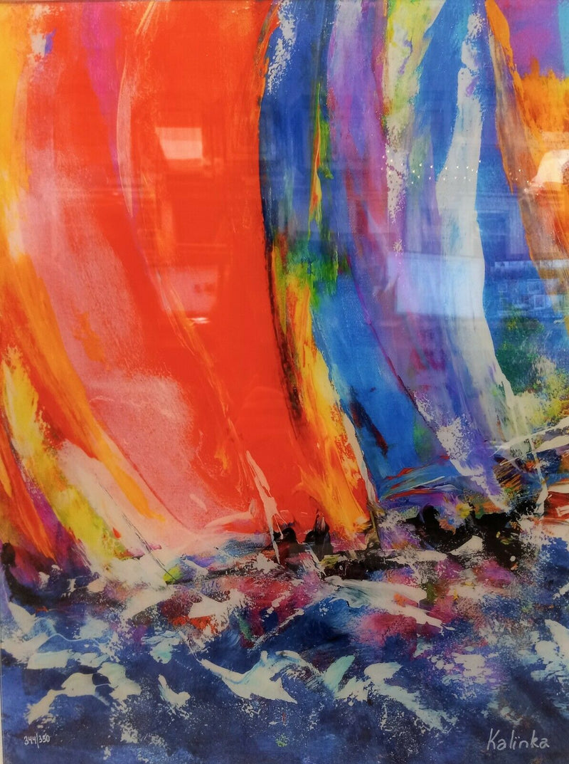 Regate By Kalinka Duaiv - 2018 Framed Optigraph Hand signed In Pigment