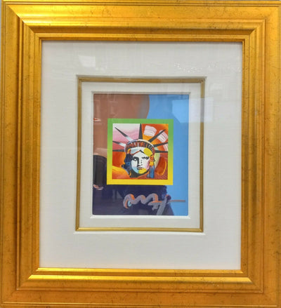 Liberty Head II On Blends By Peter Max - Fine Art Mixed Media Signed