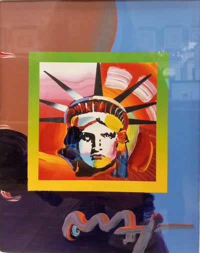 Liberty Head II On Blends By Peter Max - Fine Art Mixed Media Signed