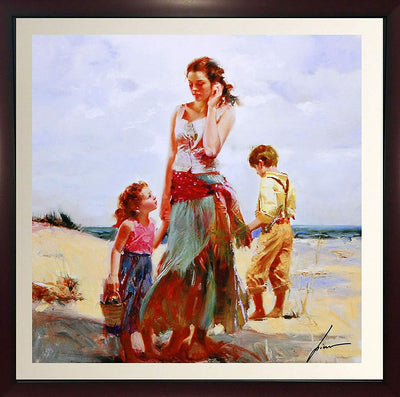 Golden Afternoon by Pino - Framed Figurative Fine Art Signed