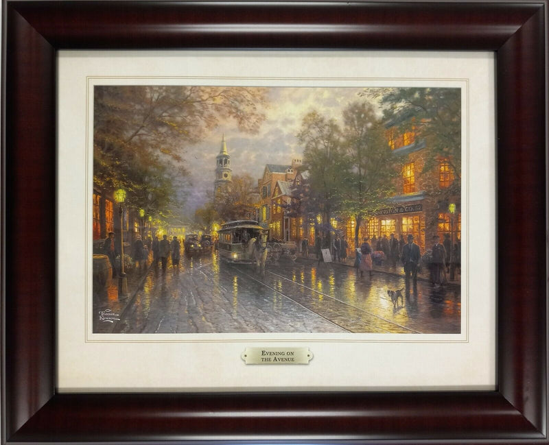 Evening On The Avenue By Thomas Kinkade - 2011 Signed In Plate Offset lithograph