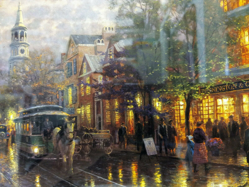 Evening On The Avenue By Thomas Kinkade - 2011 Signed In Plate Offset lithograph