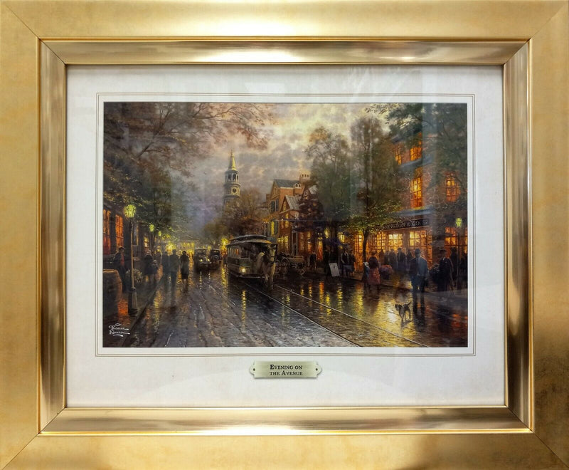 Evening On The Avenue By Thomas Kinkade - 2011 Signed In Plate Offset lithograph