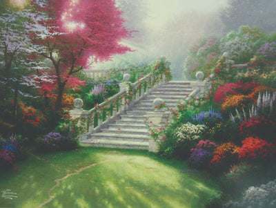 Stairway To Paradise By Thomas Kinkade - 2011 Signed In Plate Offset Lithograph