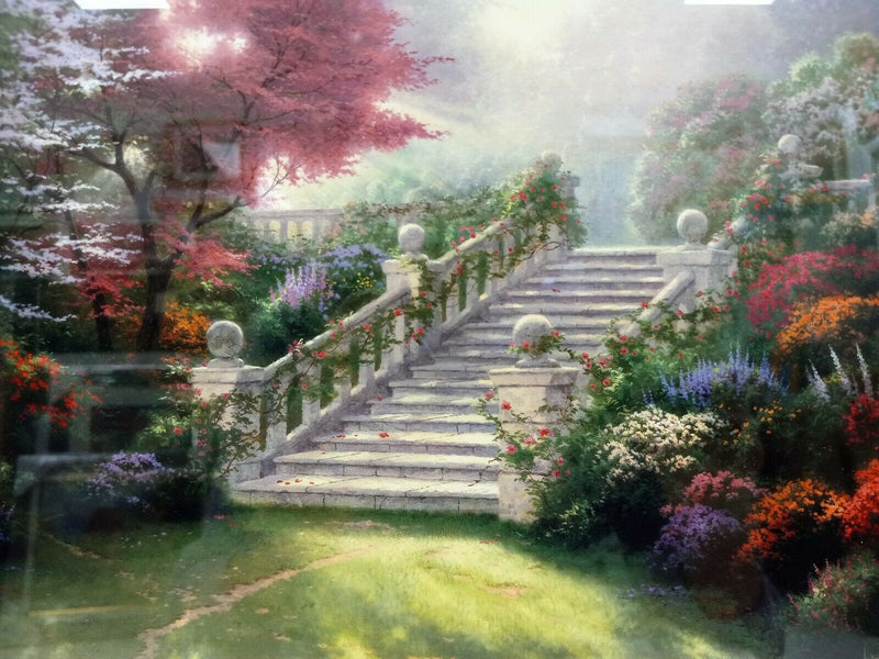 Stairway To Paradise By Thomas Kinkade - 2011 Signed In Plate Offset Lithograph