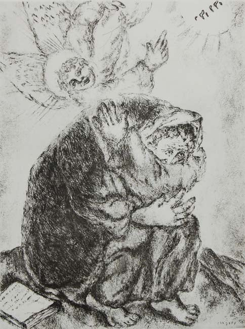 The Prophet Isaiah Under Divine Inspiration by Marc Chagall