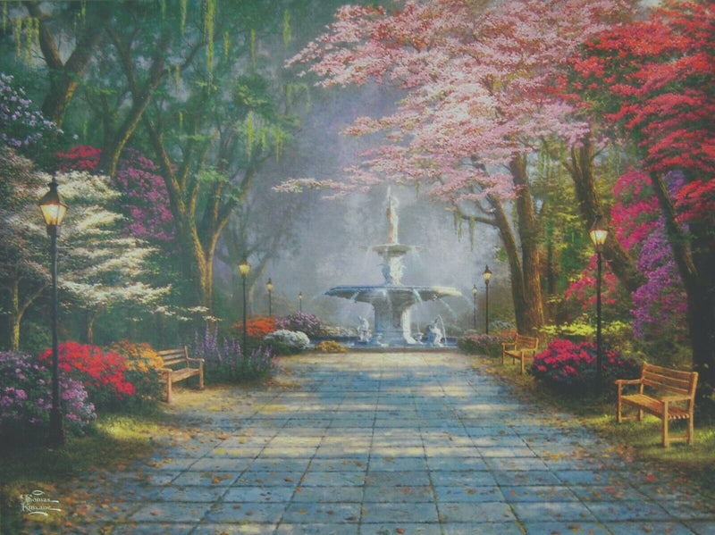 Savannah Romance By Thomas Kinkade - 2011 Signed In Plate Offset Lithograph