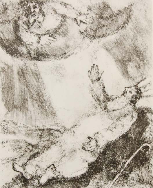 Moses Dies After Viewing the Promise Land by Marc Chagall