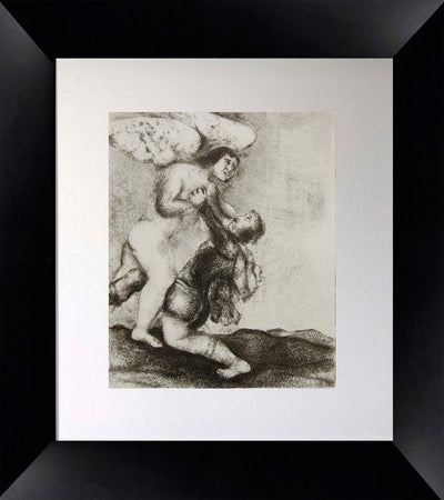 Jacob Wrestles with an Angel by Marc Chagall