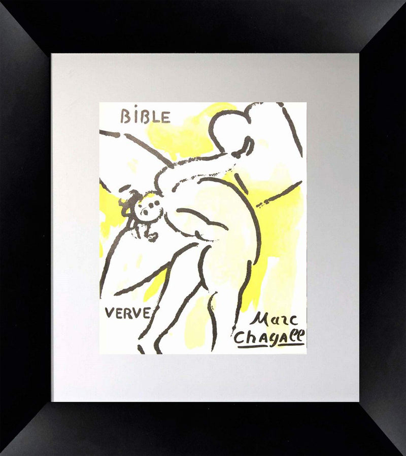 Angel & Commandments by Marc Chagall Original Color Lithograph 1956