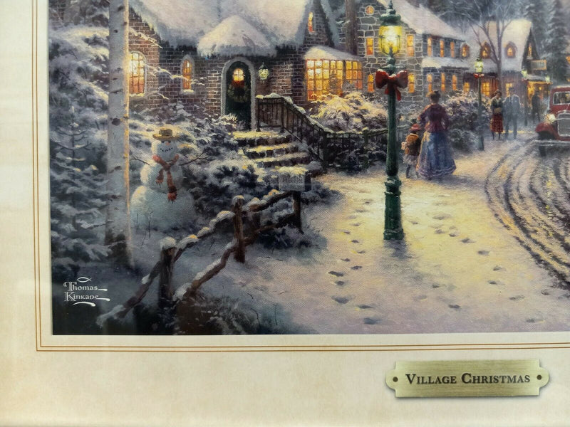 Village Christmas By Thomas Kinkade 2011 Signed In Plate Offset Lithograph