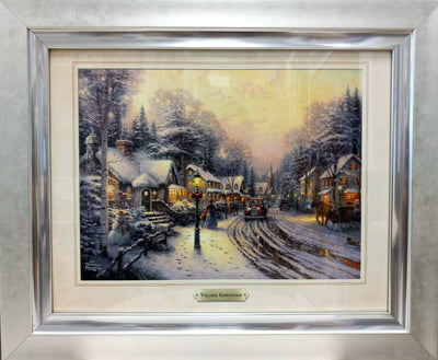 Village Christmas By Thomas Kinkade 2011 Signed In Plate Offset Lithograph