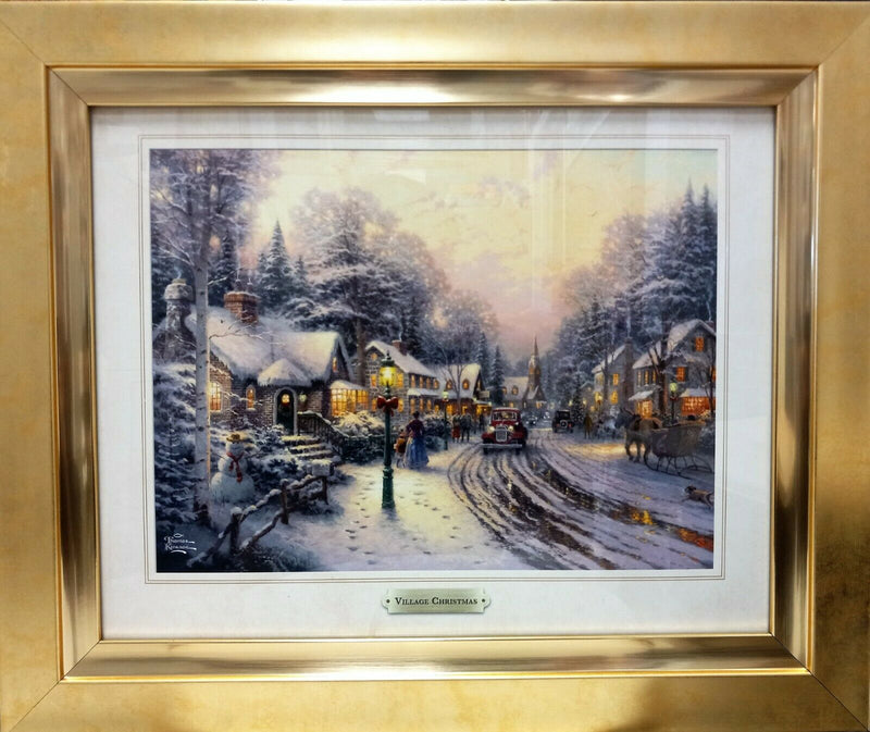 Village Christmas By Thomas Kinkade 2011 Signed In Plate Offset Lithograph