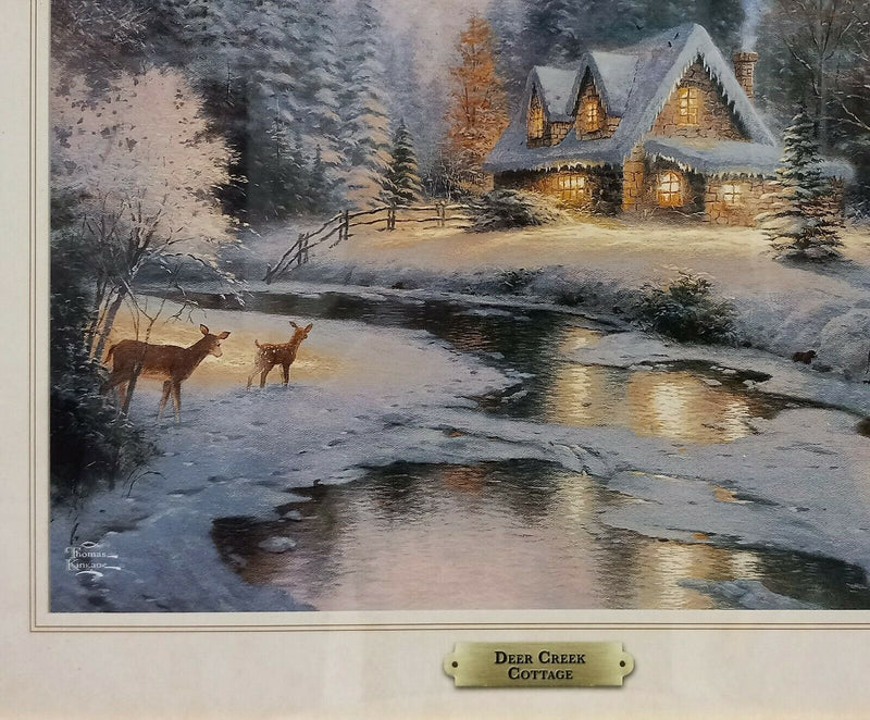 Deer Creek Cottage By Thomas Kinkade - 2011 Signed In Plate Offset Lithograph